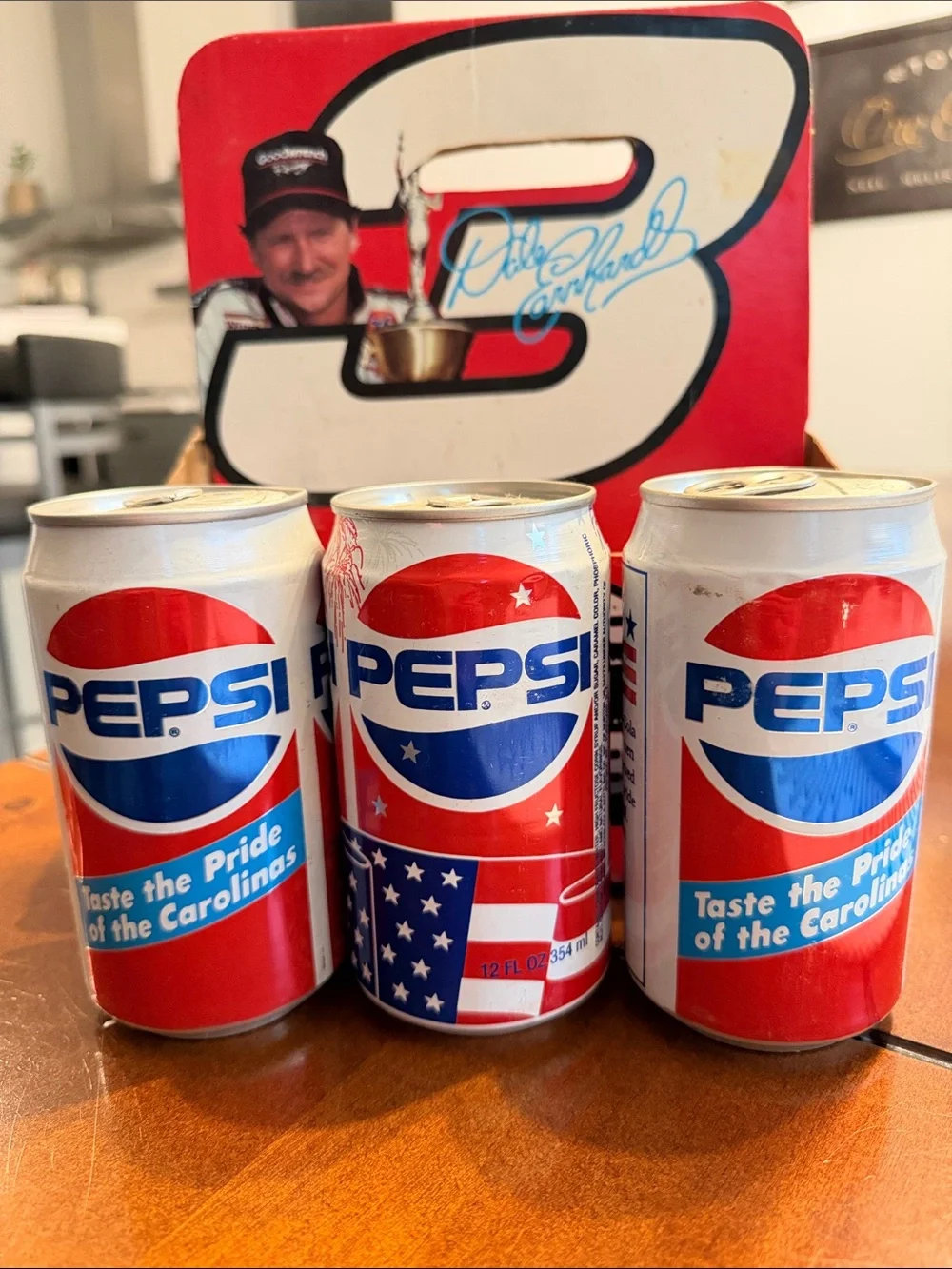 NASCAR Dale Earnhardt Racing Vintage 3 Pack Beverage Carrier with Cans